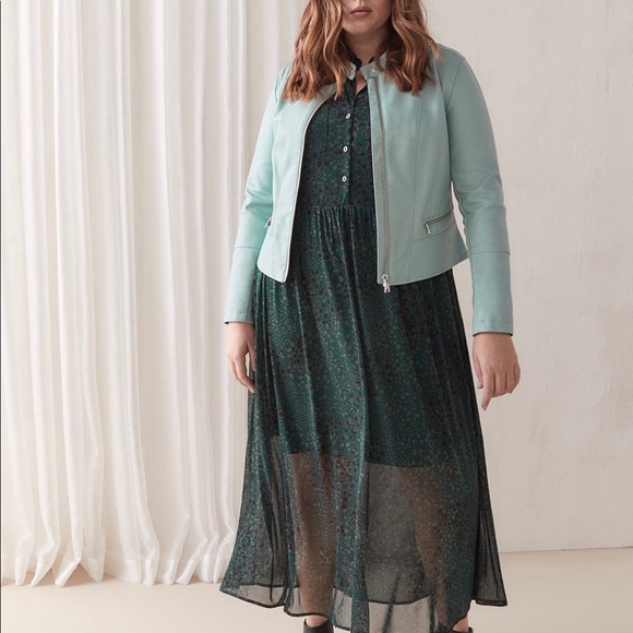 NWT Semi Fitted Moto Vegan Leather Jacket - Picture 2 of 4